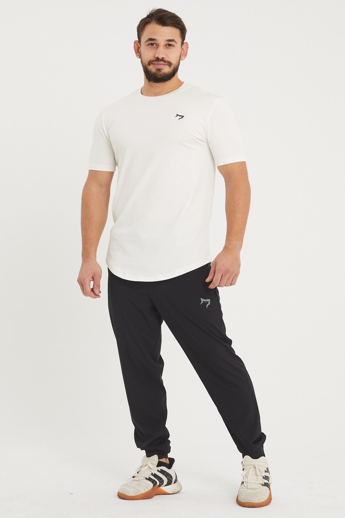 Gymwolves  Erkek Spor T-Shirt  | Krem | Workout Tanktop |
