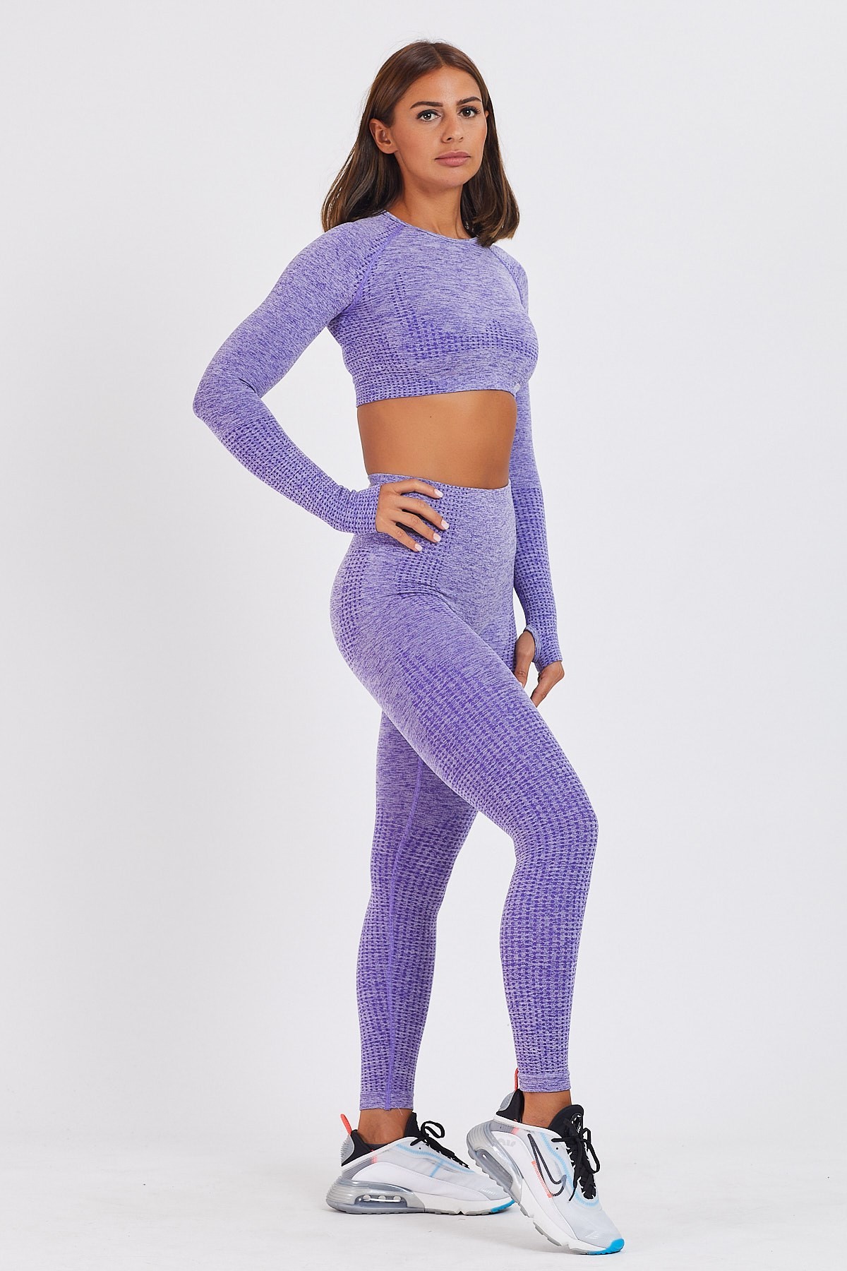 Gymwolves Dikişsiz Spor Tayt | Seamles Leggings | Mor | Activated Serisi |