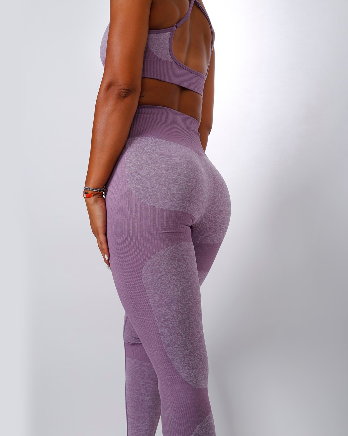 Gymwolves Dikişsiz Spor Tayt | Seamles Leggings | Mor | Strong Serisi |