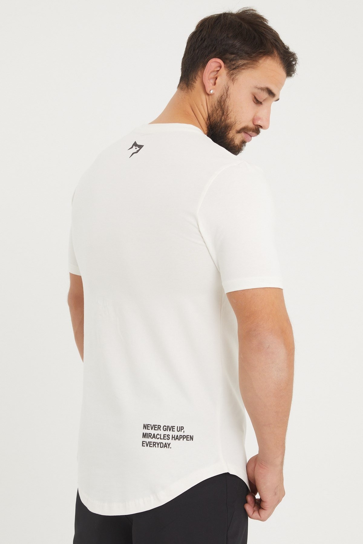 Gymwolves  Erkek Spor T-Shirt  | Krem | Workout Tanktop |