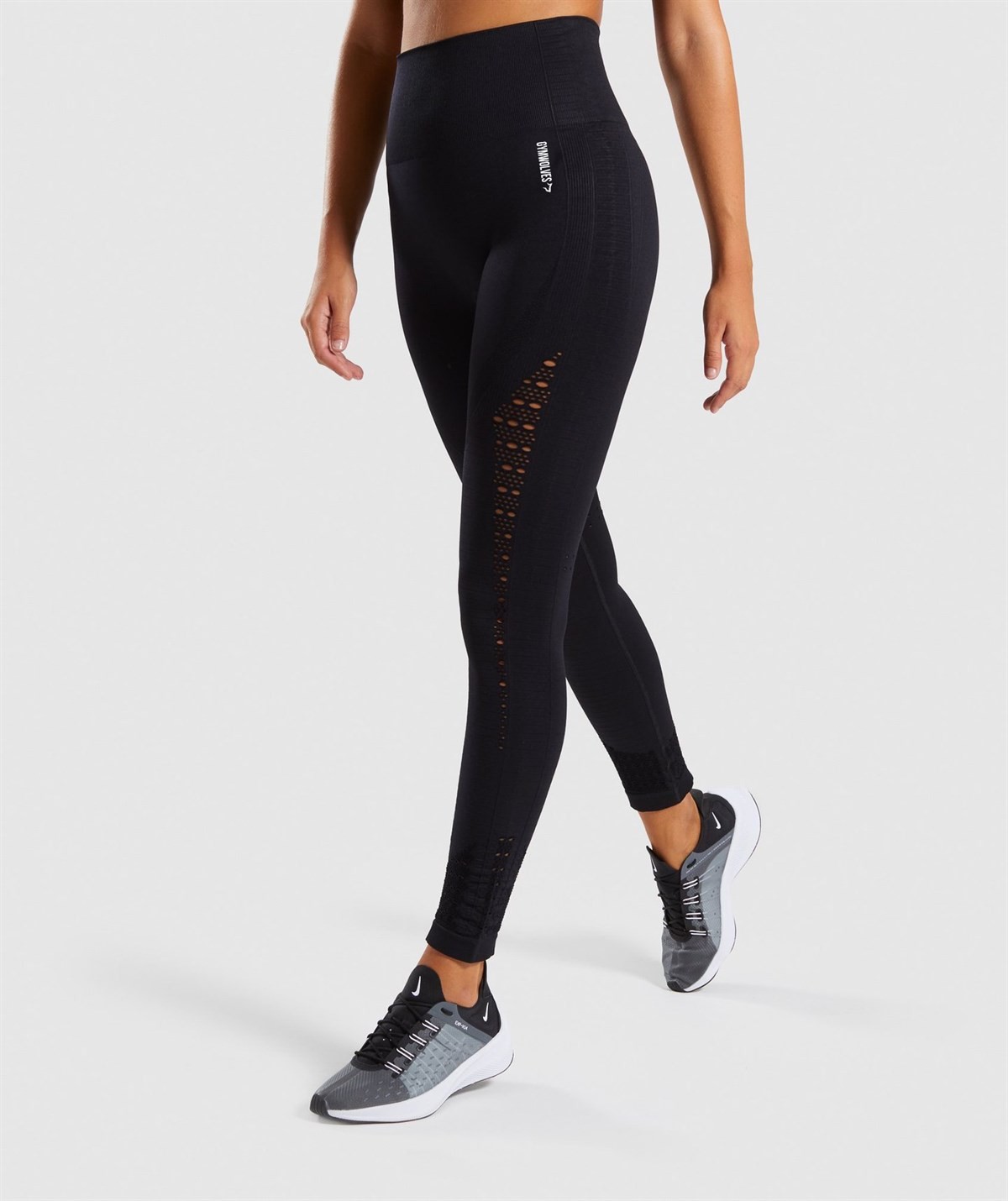 Gymwolves Dikişsiz Spor Tayt | Seamles Leggings | Siyah | Motive Serisi |