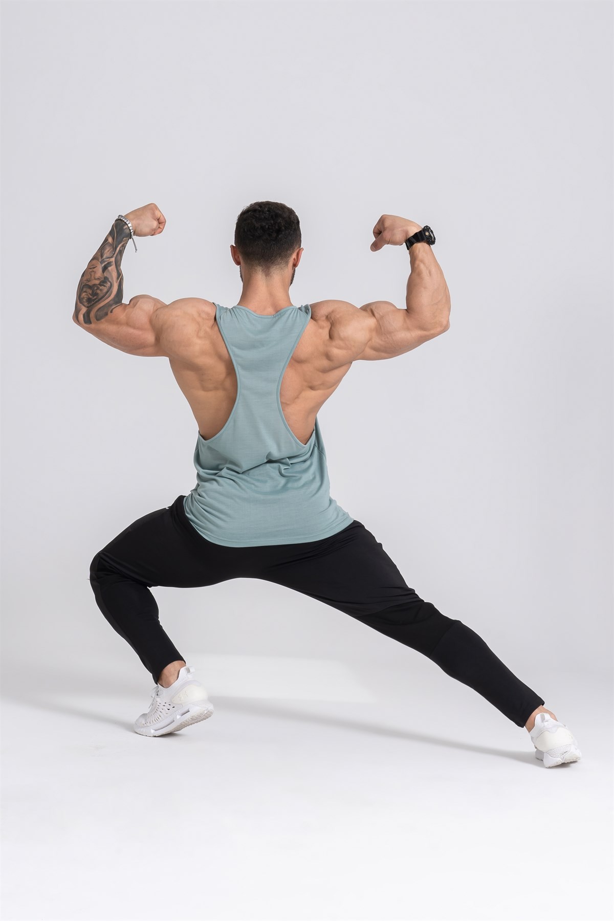 Gymwolves Spor Atleti | Stringer | Yeşil | Workout Tanktop | Comfortable Serisi