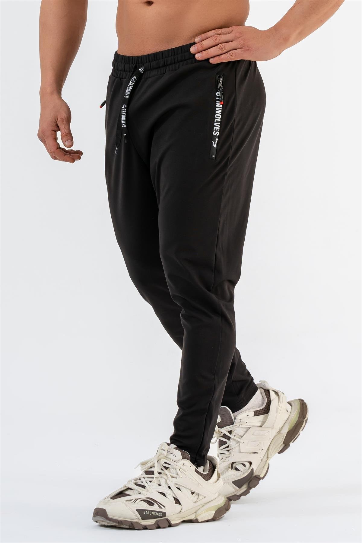Gymwolves Erkek Spor Eşofmanı | Siyah | Workout Pant |