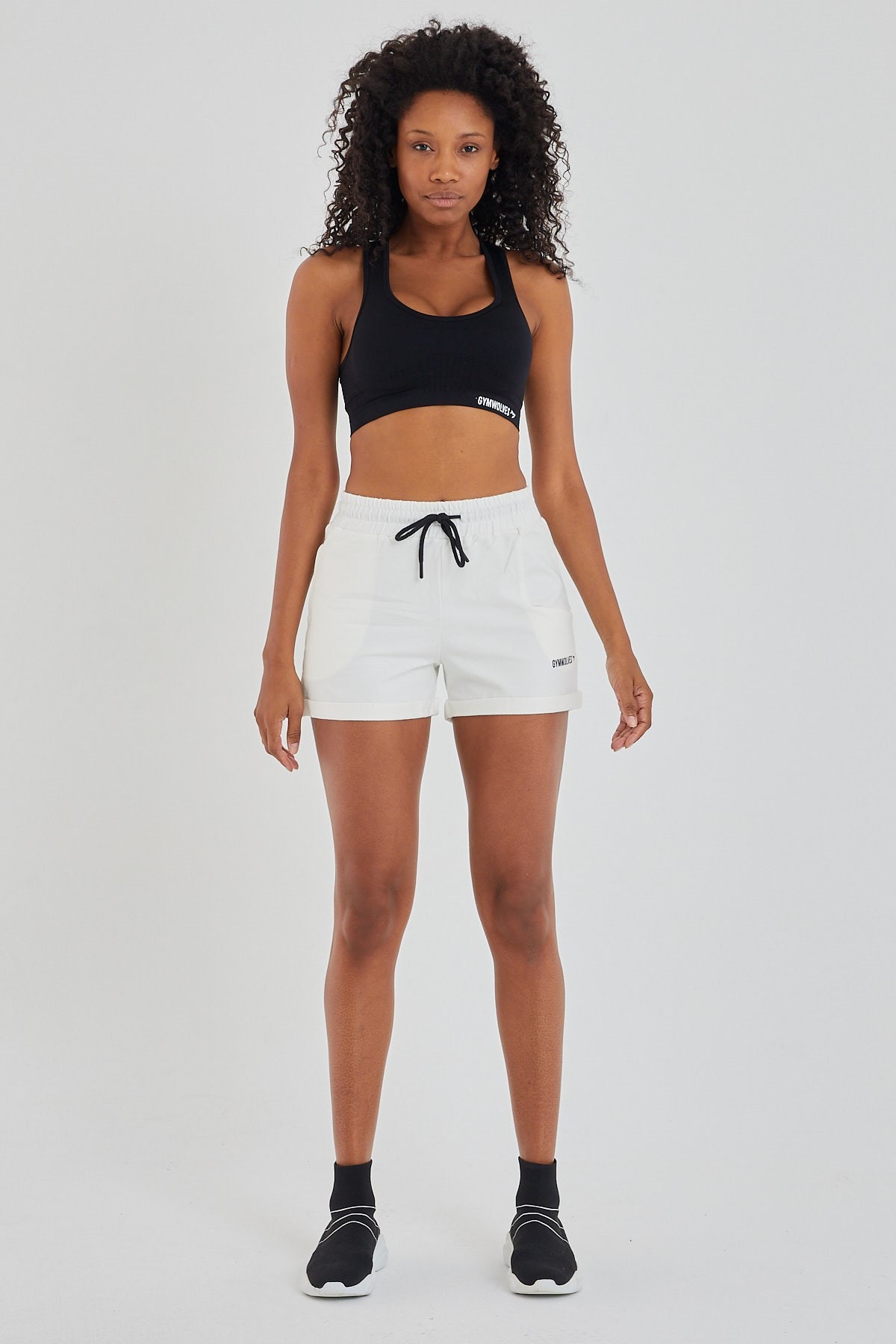 Gymwolves Kadın Spor Şort | Krem | Comfort Serisi | Woman Sports Sorts