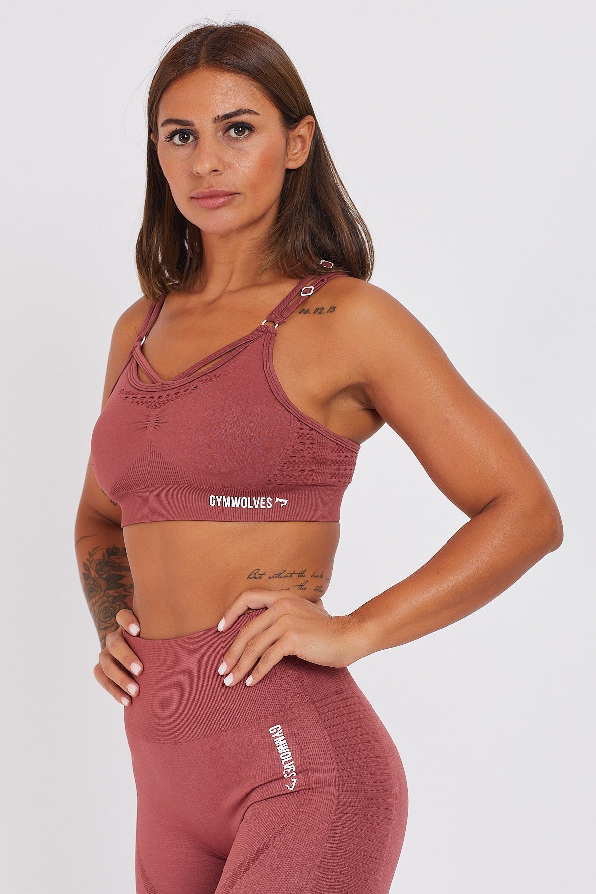Gymwolves Dikişsiz Spor Sütyeni | Seamles Bras | Koyu Kırmızı | Motive Serisi |