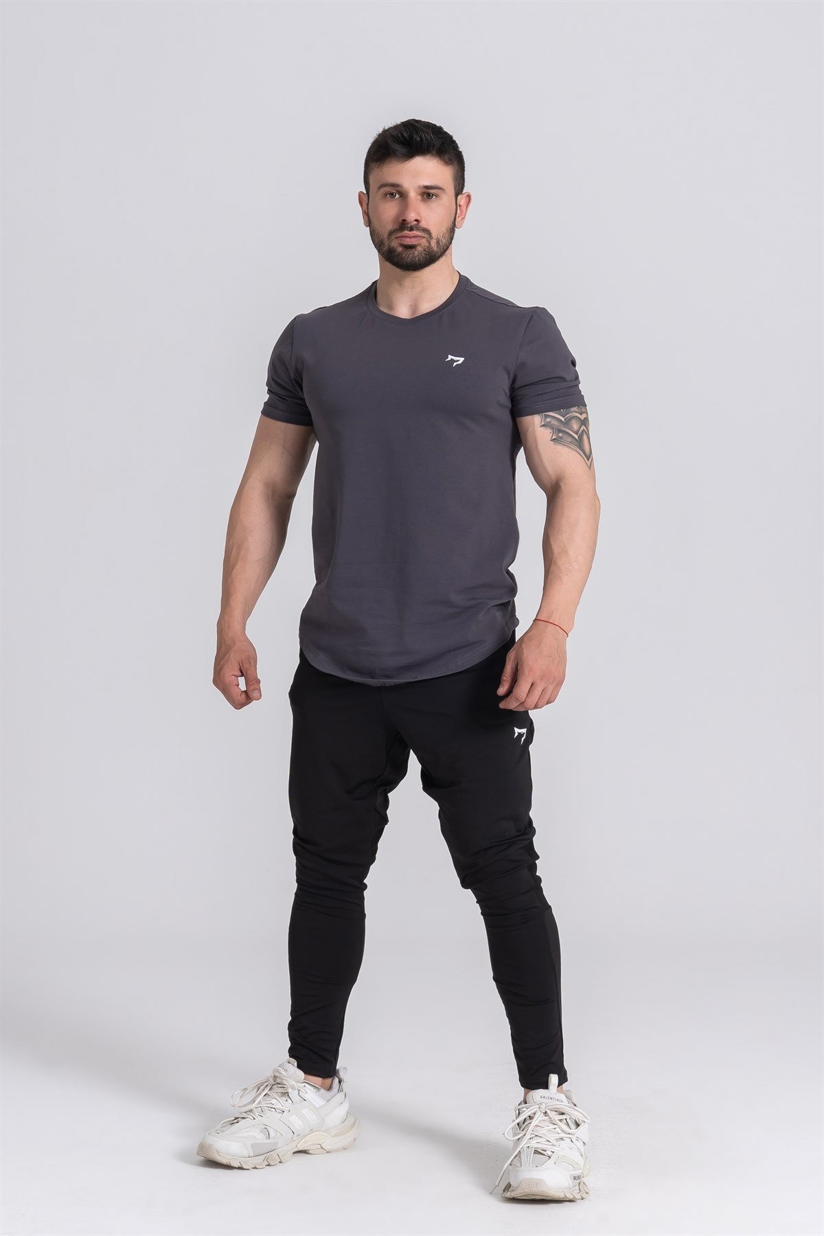 Gymwolves  Erkek Spor T-Shirt  | Füme | Workout Tanktop |