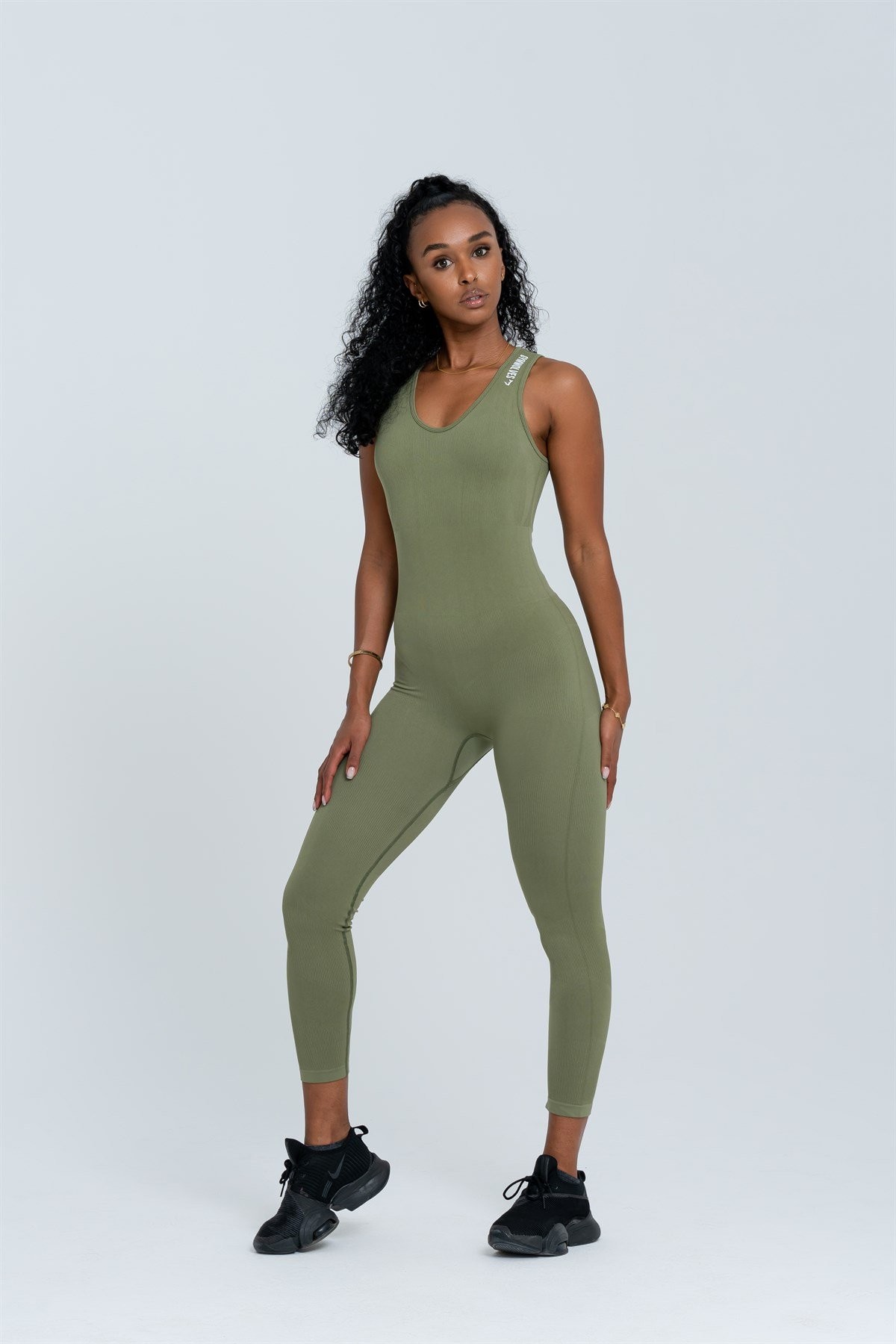 Gymwolves Kadın Seamless Tulum | Haki | Spor Tulum |