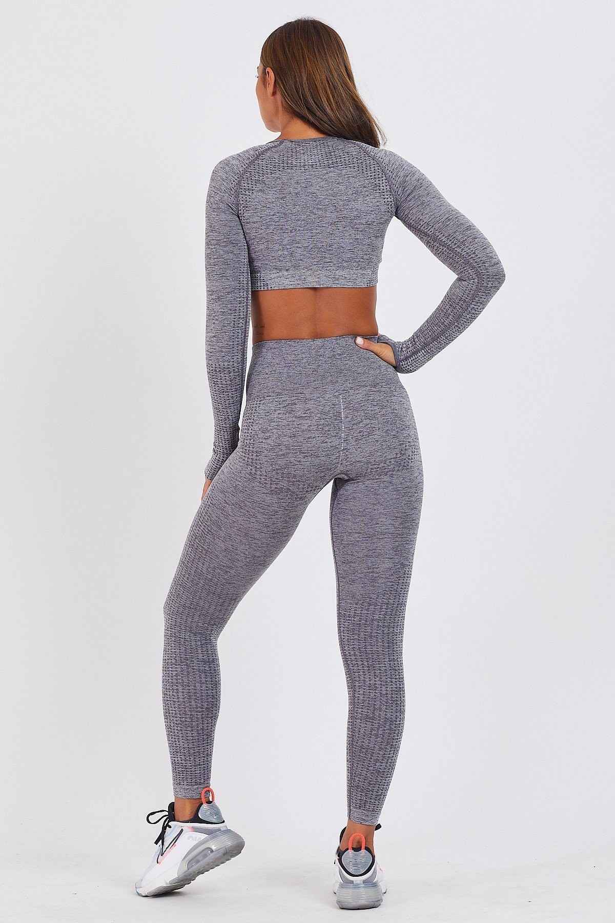 Gymwolves Dikişsiz Spor Tayt | Seamles Leggings | Ash Color | Activated Serisi |