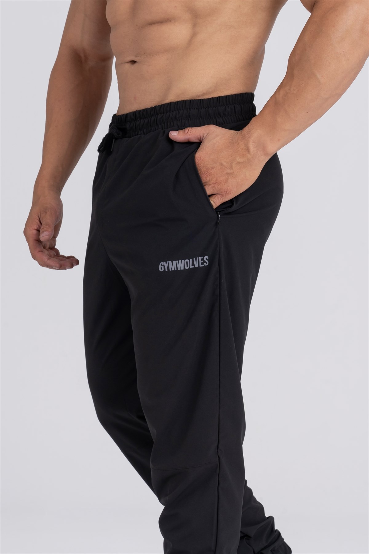 Gymwolves Erkek Spor Eşofmanı | Siyah | Workout Pants | Energy Serisi