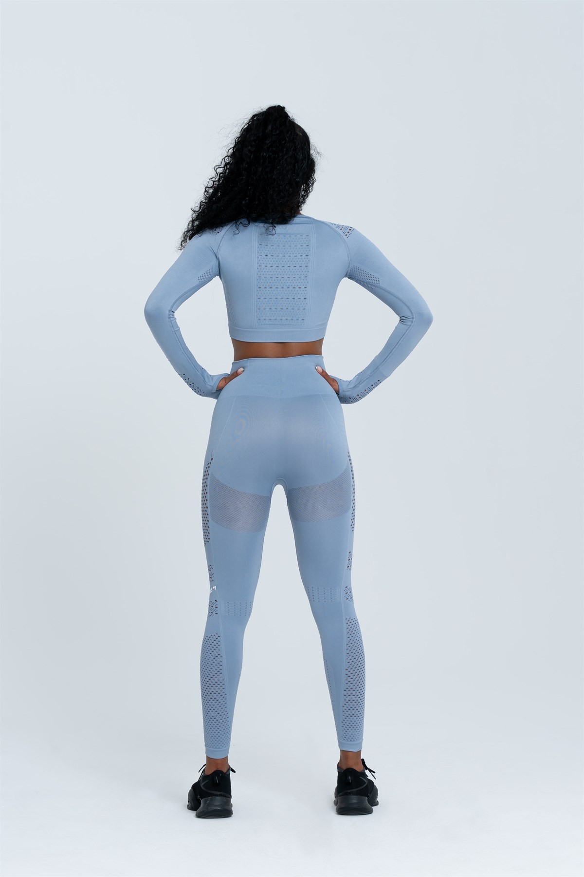 Gymwolves Dikişsiz Spor Tayt | Seamles Leggings | Açık Mavi | Aktive Power Serisi |