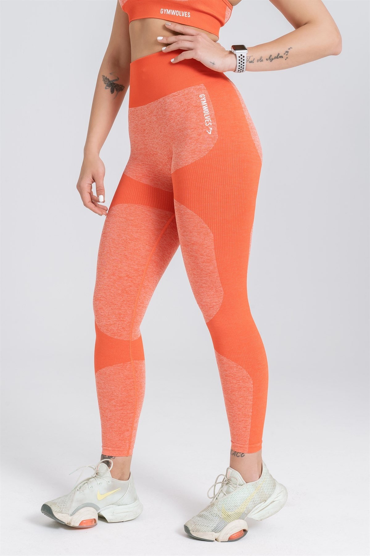 Gymwolves Dikişsiz Spor Tayt | Seamles Leggings | Mavi | Strong Serisi |