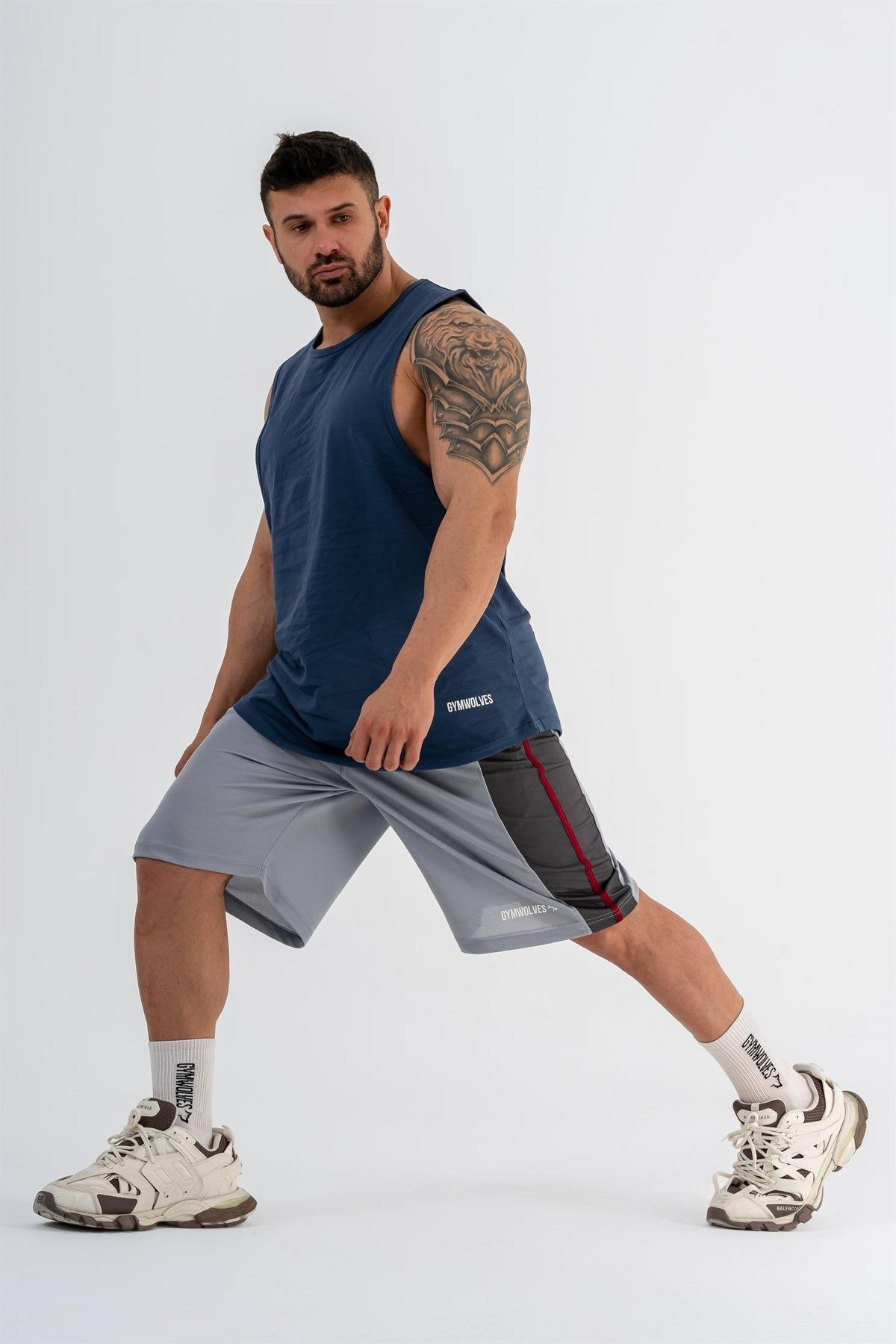 Gymwolves Erkek Basketbol Şort | Light Gri | Spor Şort |