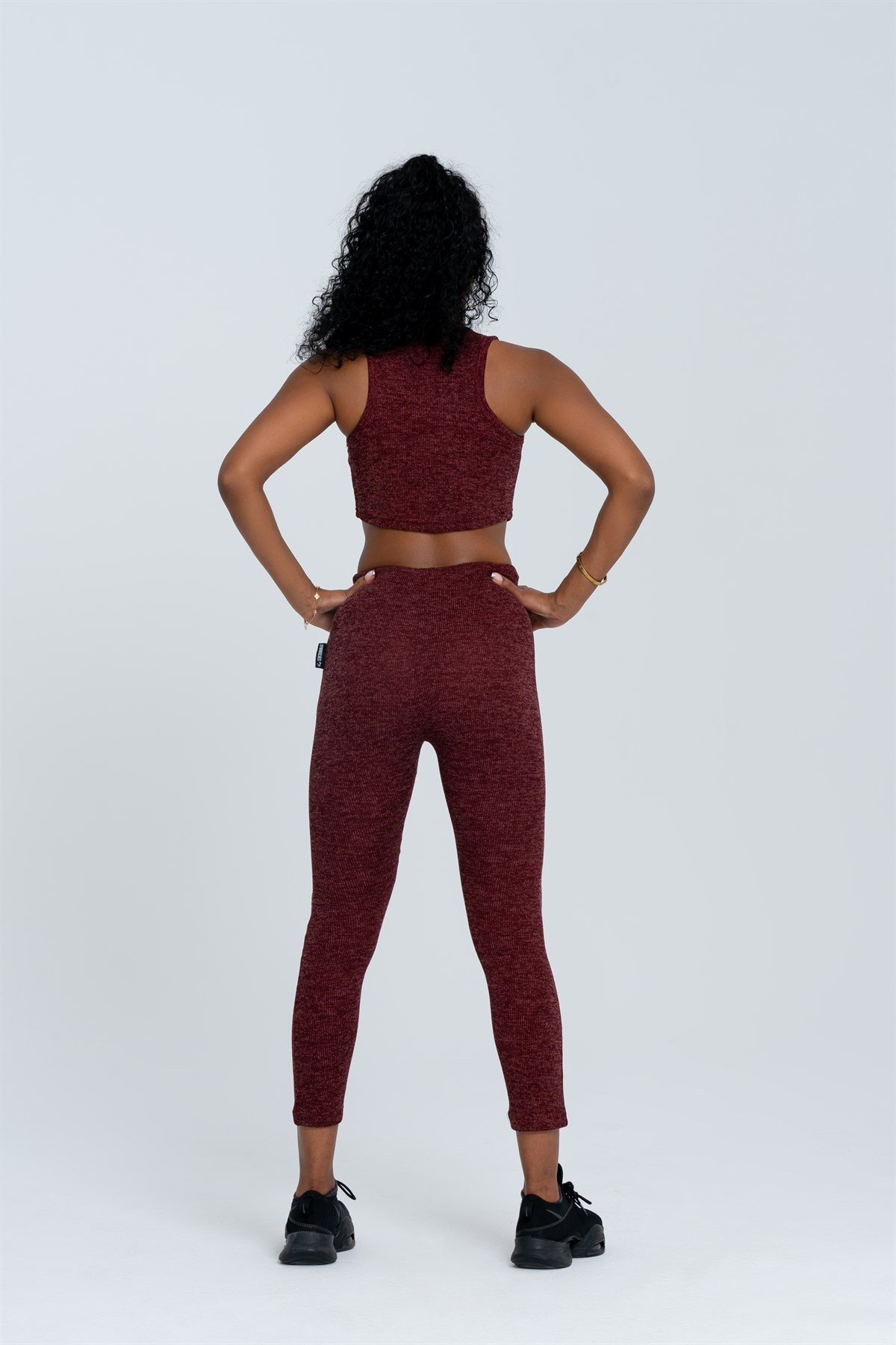 Gymwolves Kadın Eşofman Takımı 3 lü Set | Kırmızı | Bra | Hoodie | Bottom |