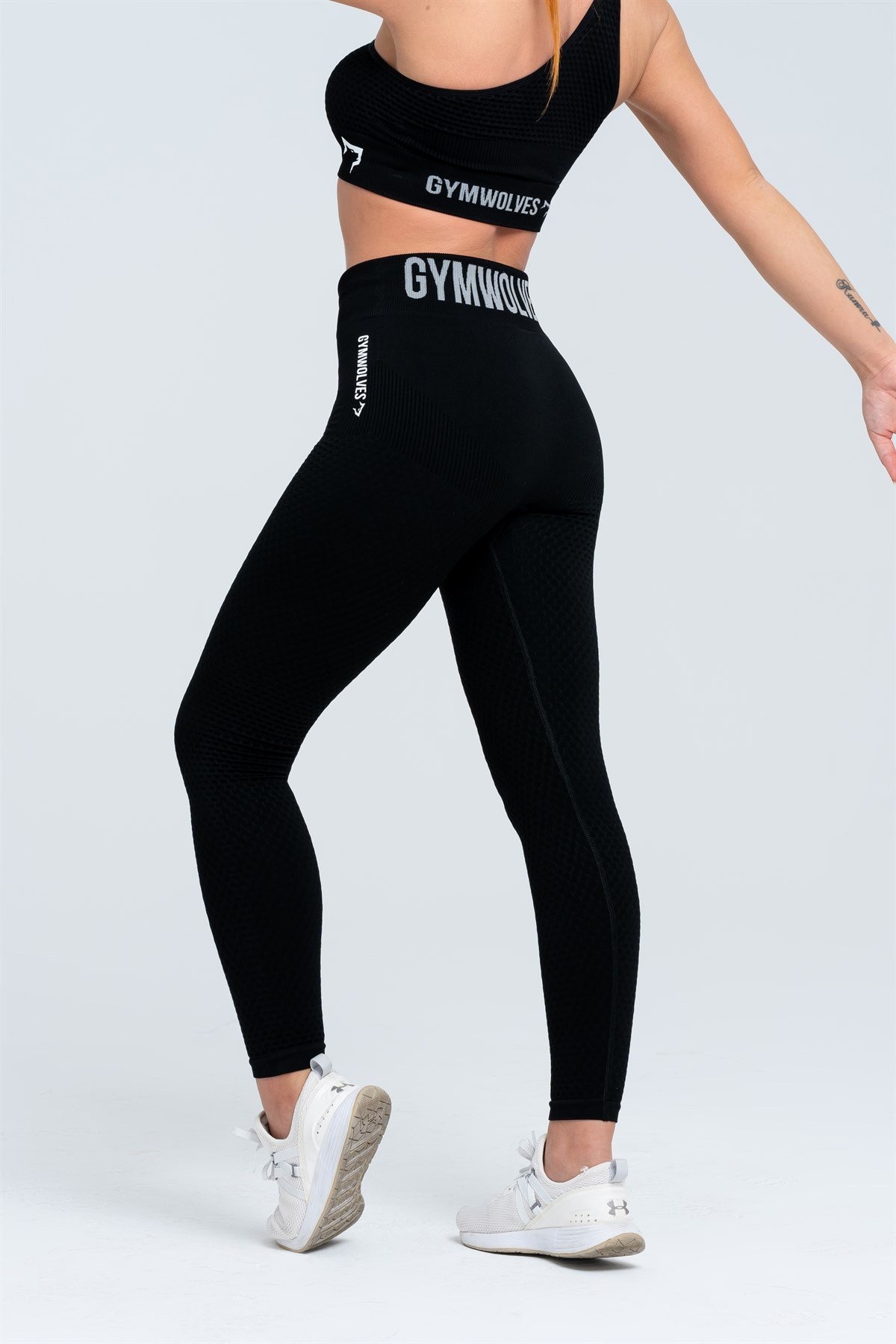 Gymwolves Dikişsiz Spor Tayt | Siyah | Seamles Leggings |