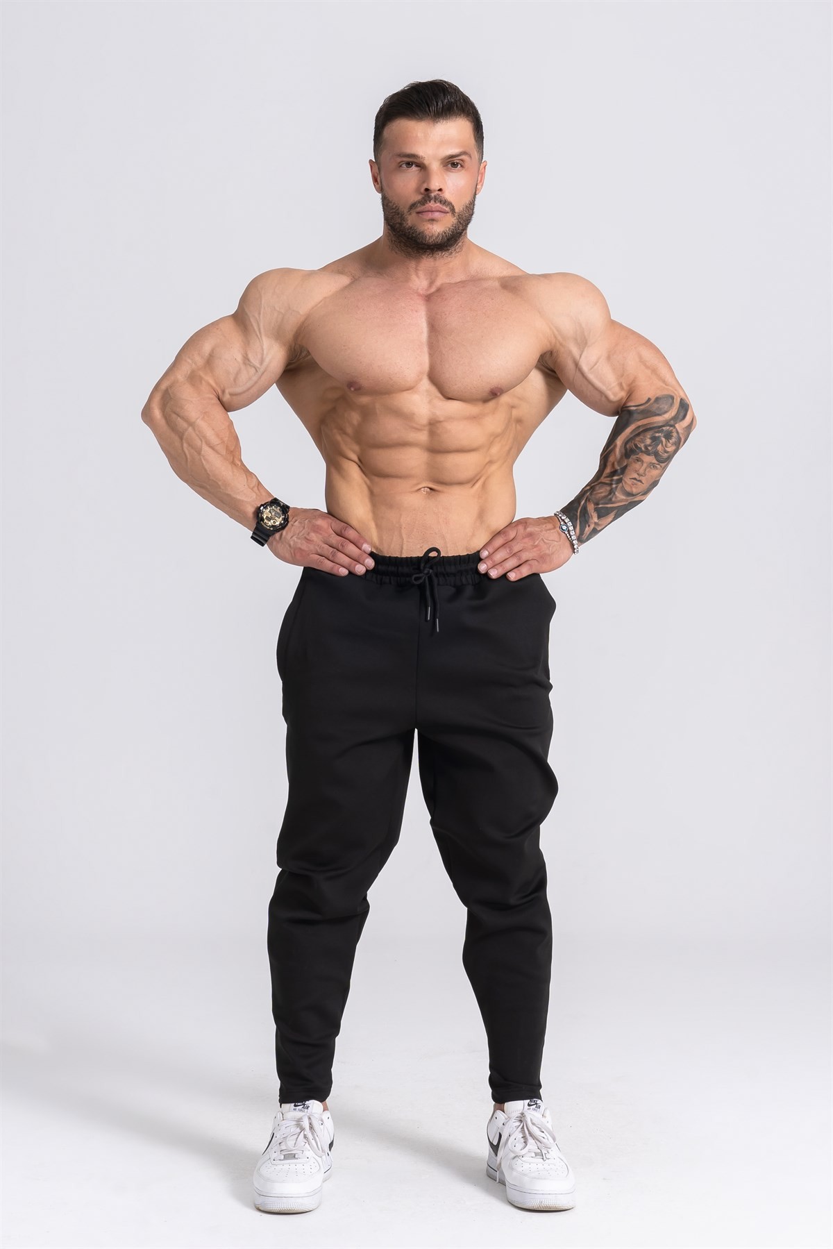 Gymwolves Erkek Spor Eşofmanı | Workout Pants | Siyah | Power Serisi |