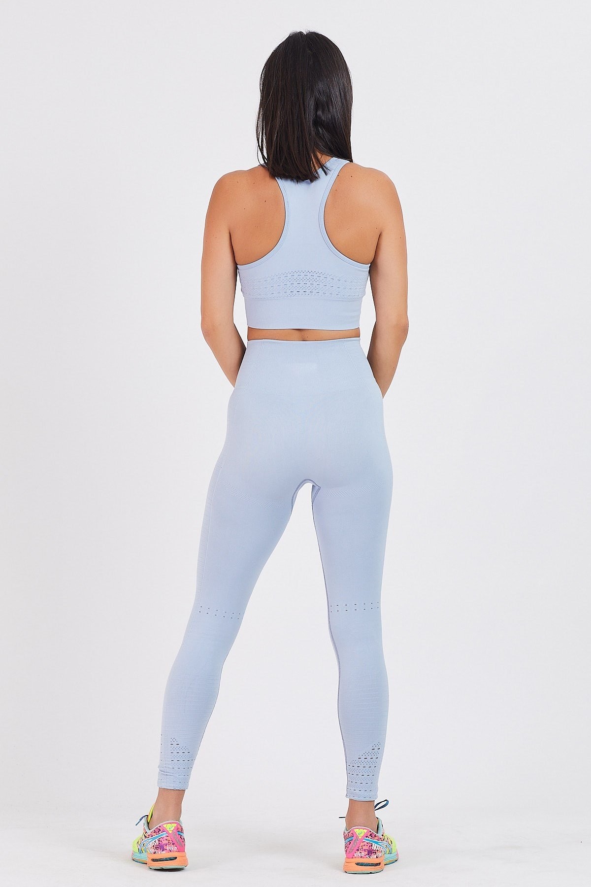 Gymwolves Dikişsiz Spor Tayt | Seamles Leggings | Açık Mavi | Motive Serisi |