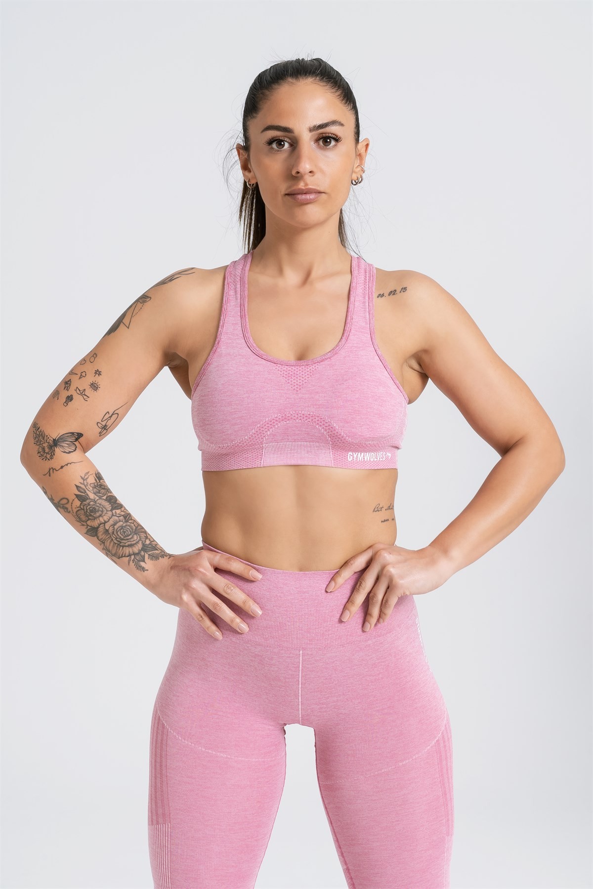 Gymwolves Dikişsiz Spor Sütyeni | Seamles Bras | Pembe | Enerji Serisi |
