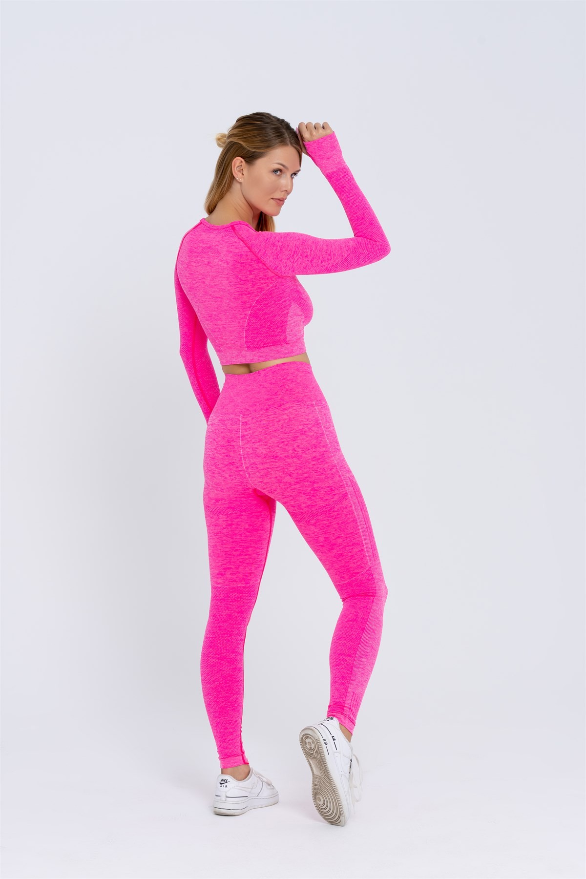 Gymwolves Dikişsiz Spor Tayt | Seamles Leggings | Fuşya | Enerji Serisi |