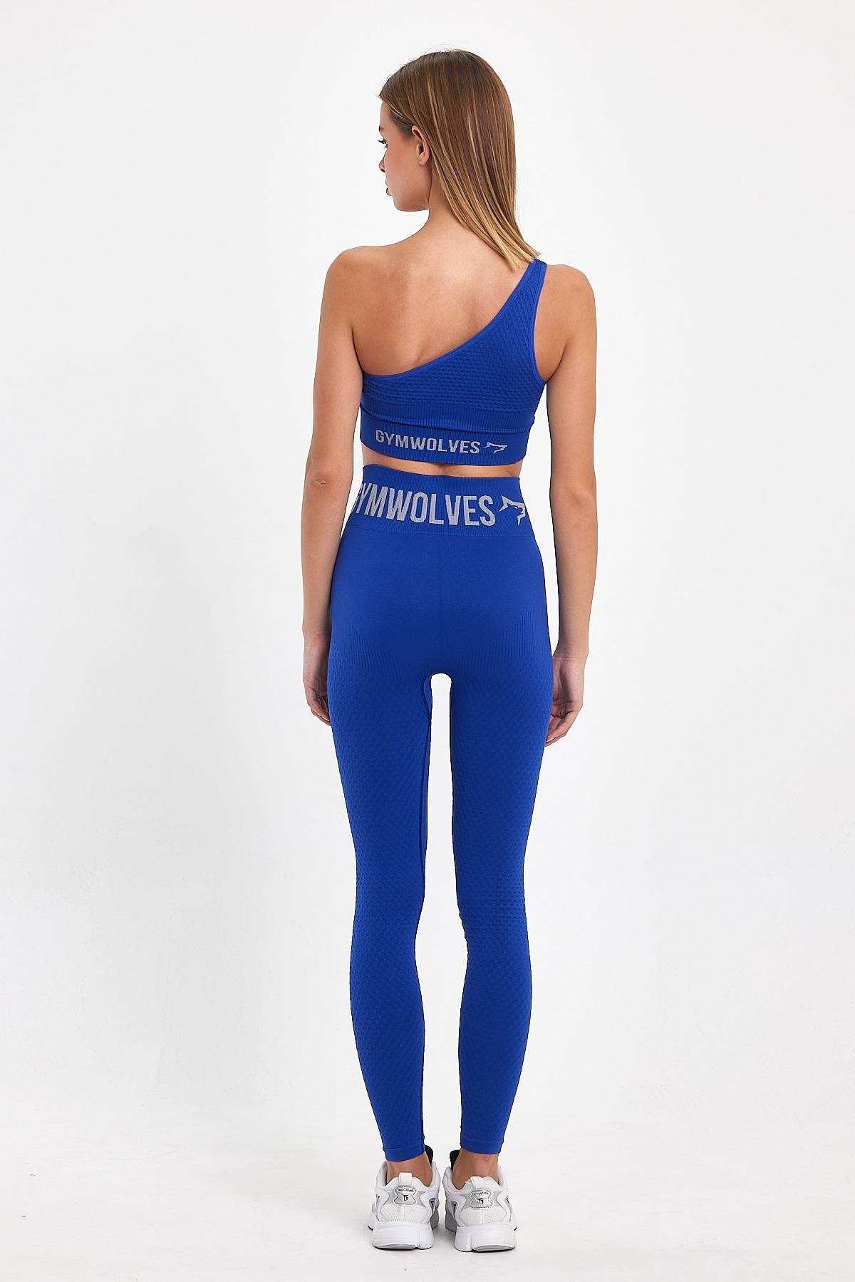 Gymwolves Dikişsiz Spor Tayt | Saks | Seamles Leggings |