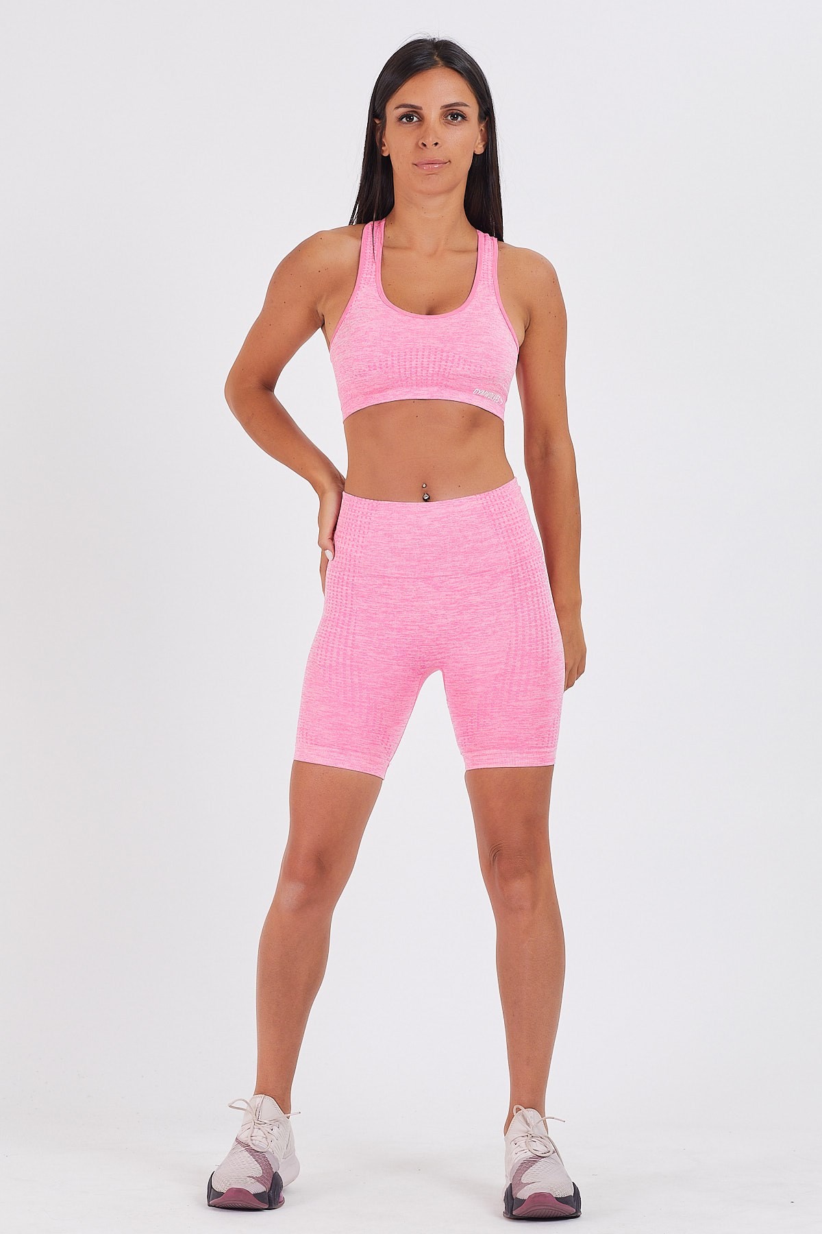 Gymwolves Kadın Spor Şort | Açık Pembe | Aktivated Serisi | Dikişsiz Spor Şort | Woman Biker Sports Sorts