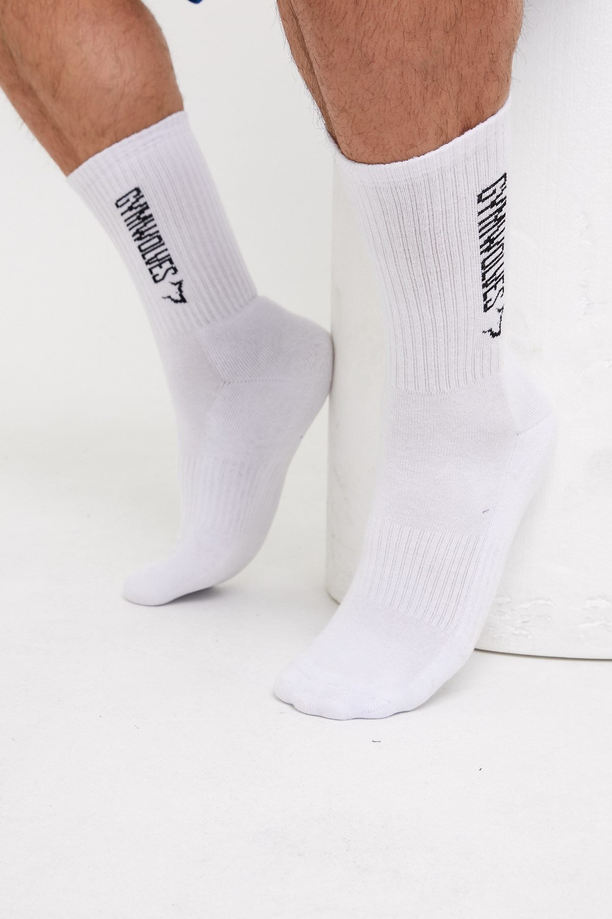 Gymwolves Atlatik Spor Çorap | 3 Lü Paket | Beyaz | Unisex Çorap | Sock |