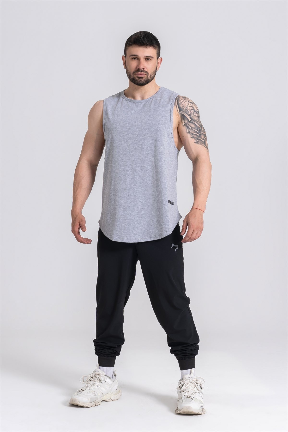 Gymwolves Erkek Kolsuz T-Shirt | Erkek Spor T-shirt | Mor | Workout Tanktop | Never Give Up |