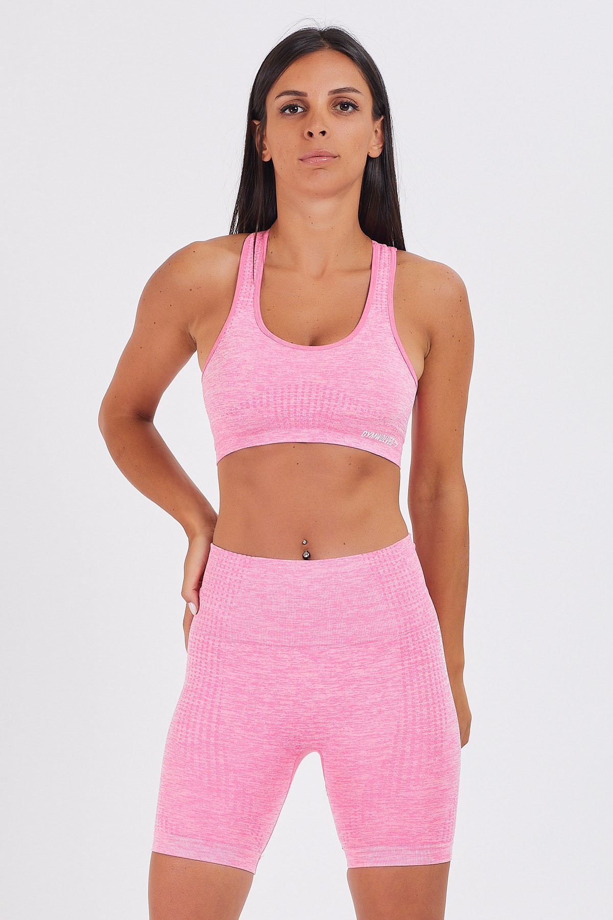 Gymwolves Kadın Spor Şort | Açık Pembe | Aktivated Serisi | Dikişsiz Spor Şort | Woman Biker Sports Sorts