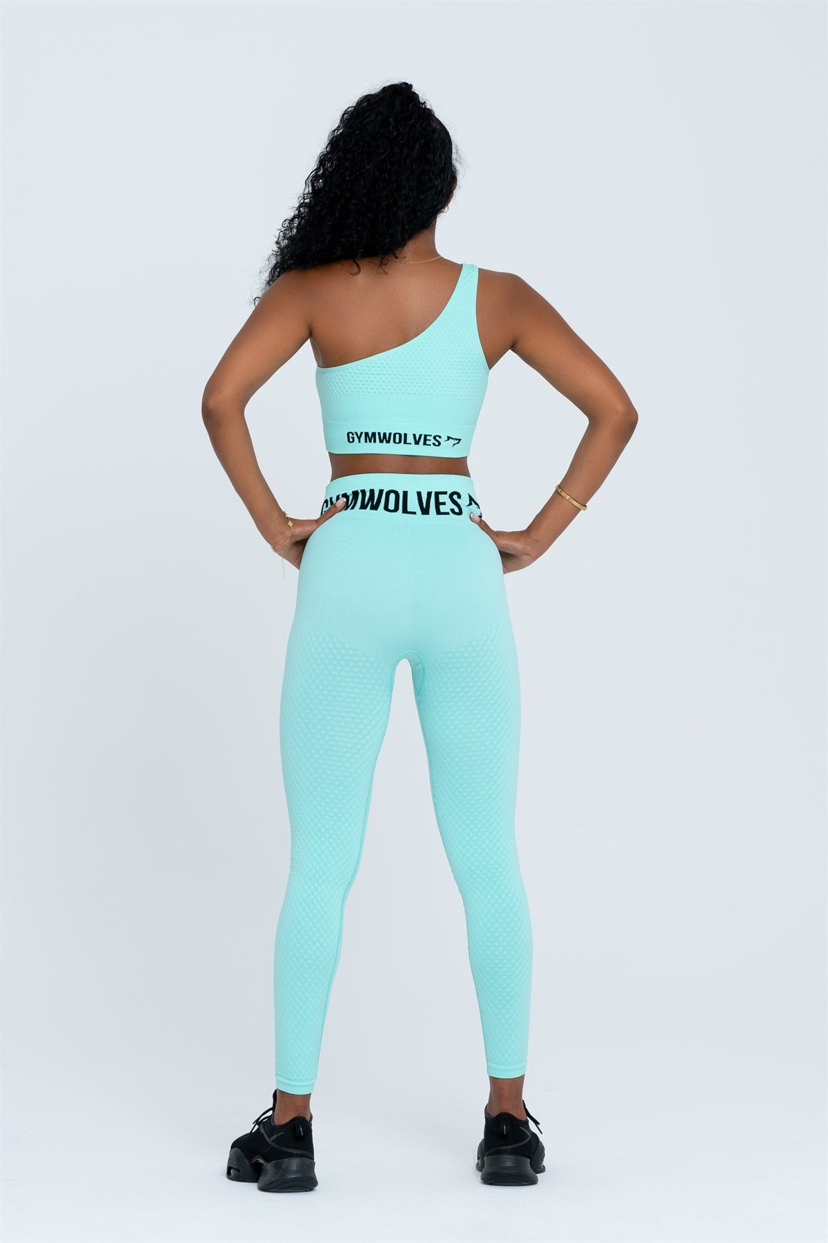 Gymwolves Dikişsiz Spor Tayt | Su Yeşili | Seamles Leggings |