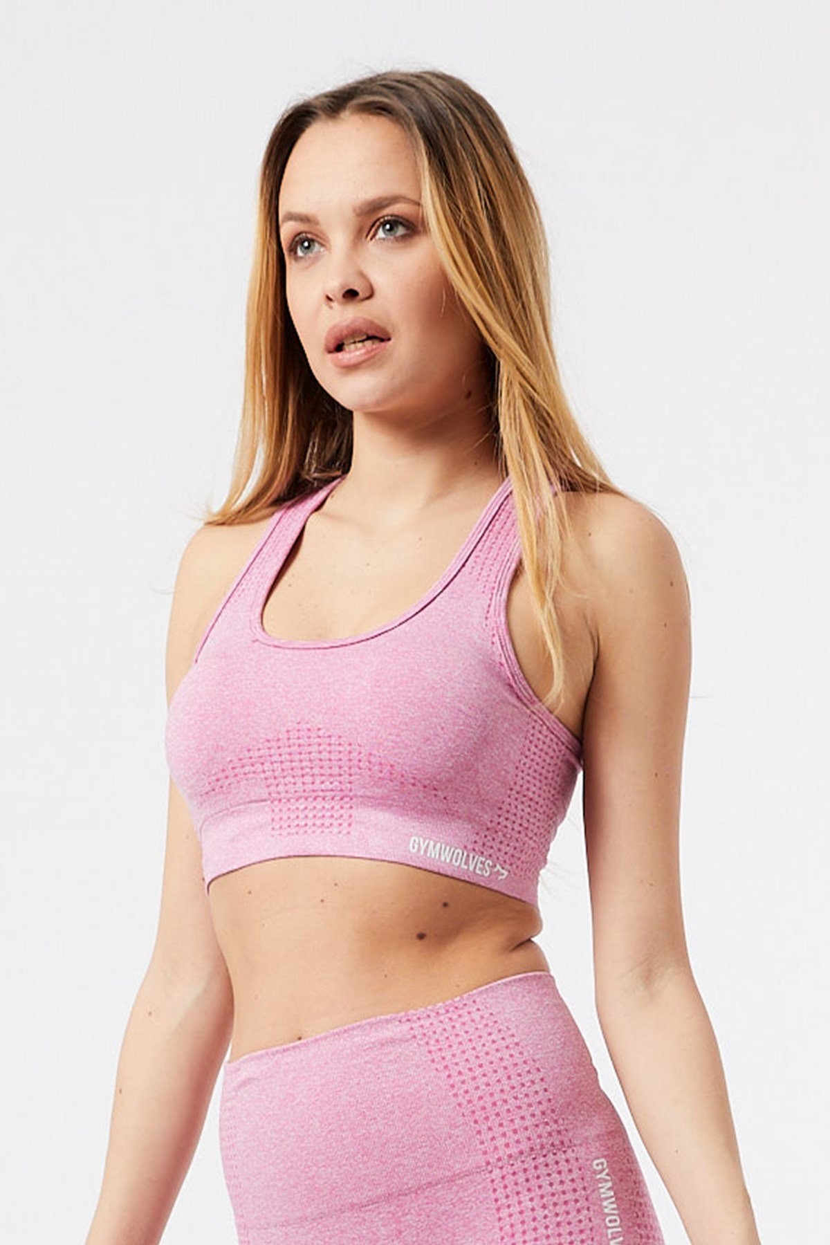 Gymwolves Dikişsiz Spor Sütyeni  | Seamless Bras | Gri | Activated Serisi |