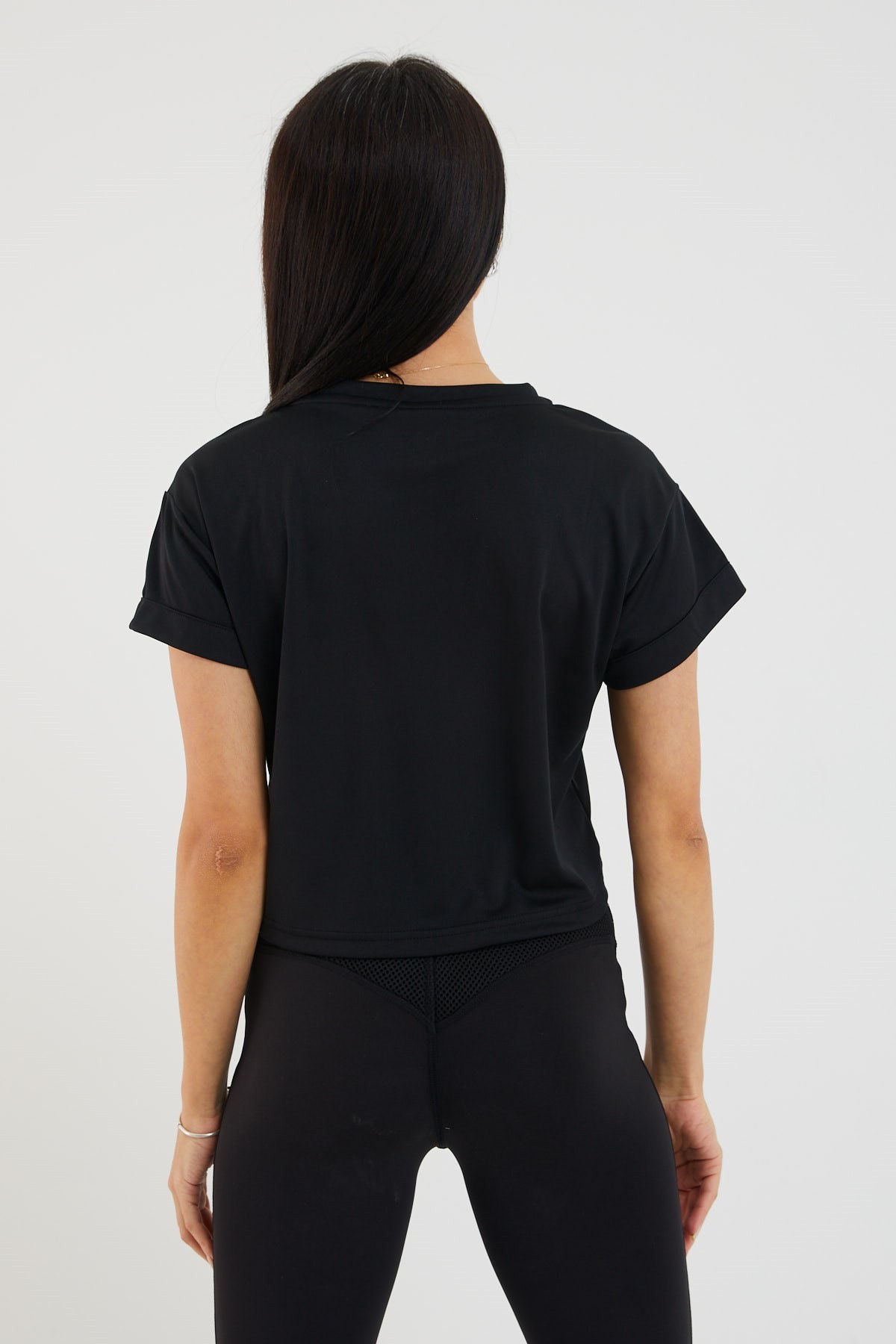 Gymwolves Kadın T-Shirt Crop | Siyah | Spor Tshirt |