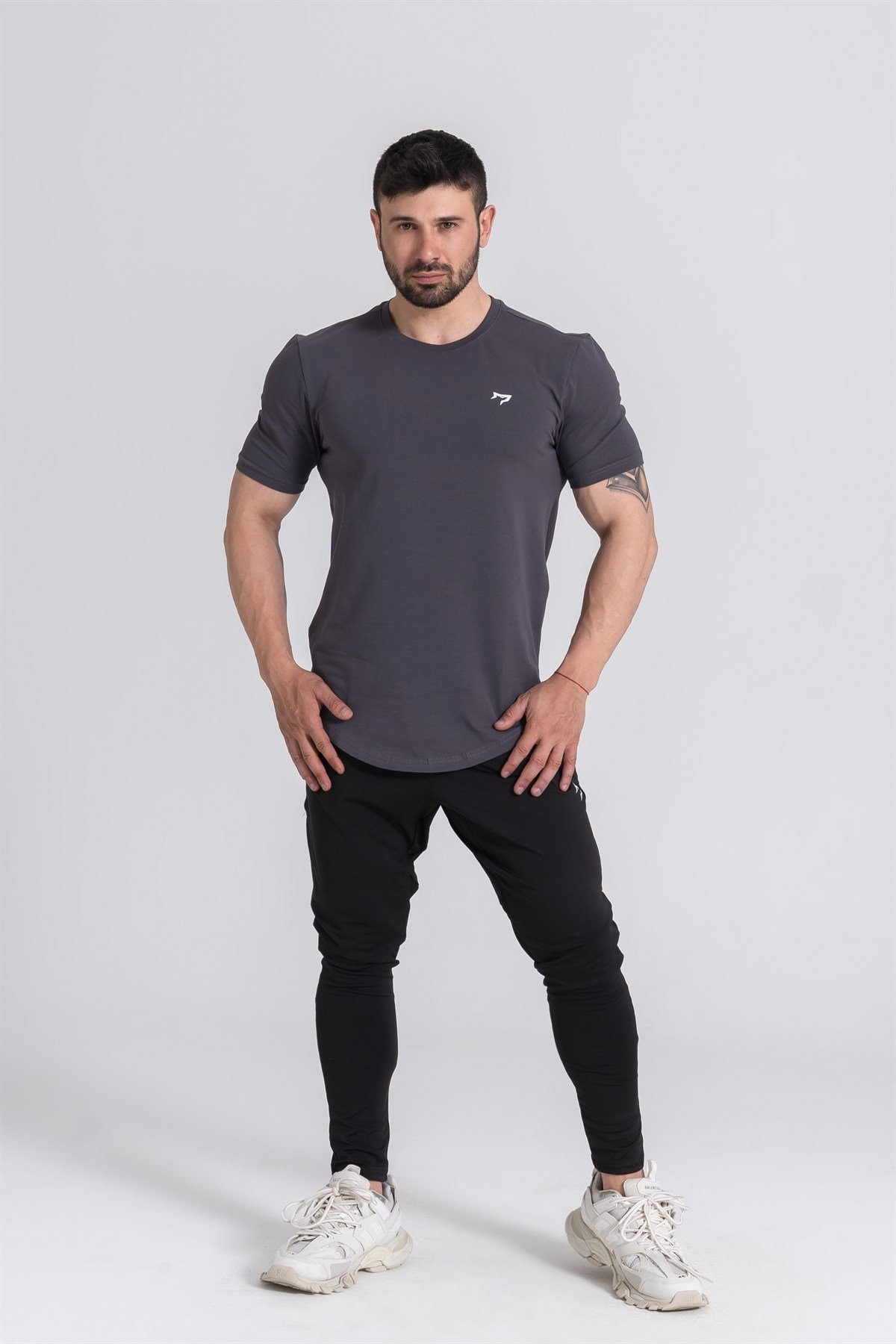 Gymwolves  Erkek Spor T-Shirt  | Füme | Workout Tanktop |