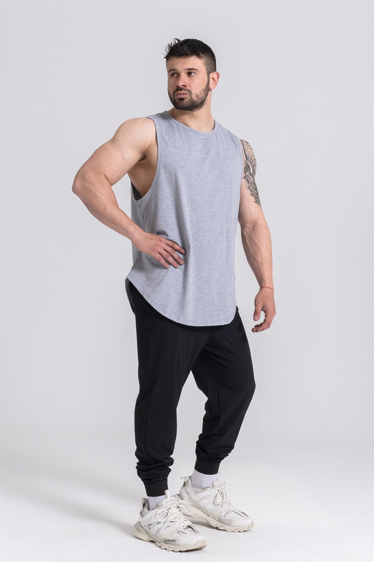 Gymwolves Erkek Kolsuz T-Shirt | Erkek Spor T-shirt | Mor | Workout Tanktop | Never Give Up |
