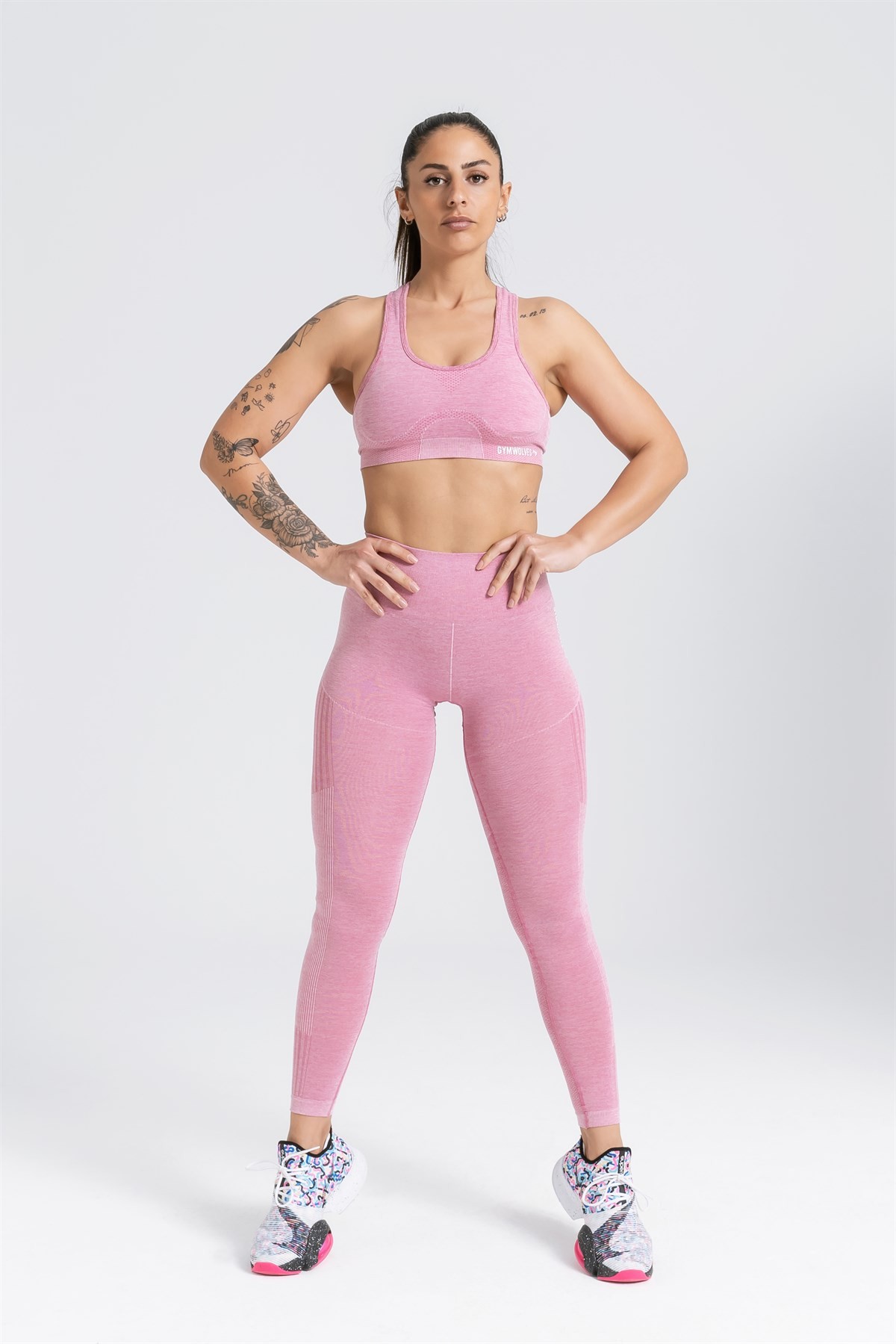 Gymwolves Dikişsiz Spor Sütyeni | Seamles Bras | Pembe | Enerji Serisi |