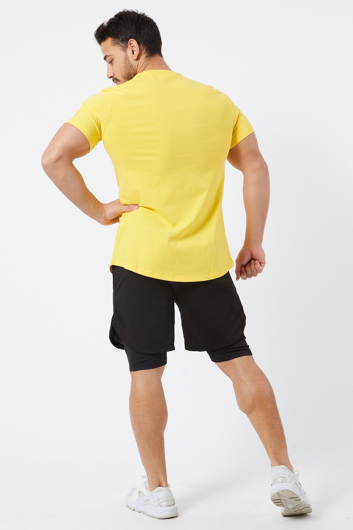 Gymwolves  Erkek Spor T-Shirt  | Sarı | Workout Tanktop |