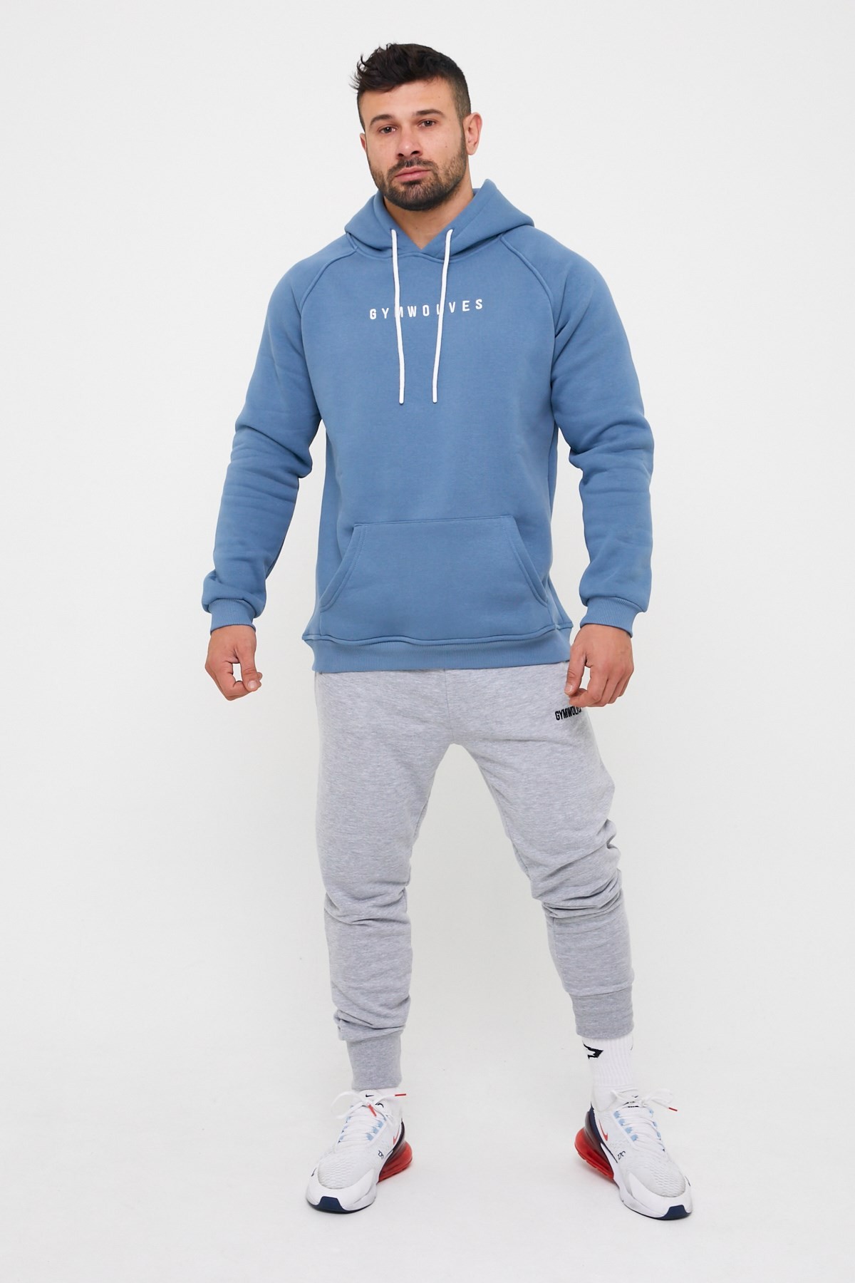 Gymwolves Erkek Spor Eşofmanı | Gri | Workout Pants |