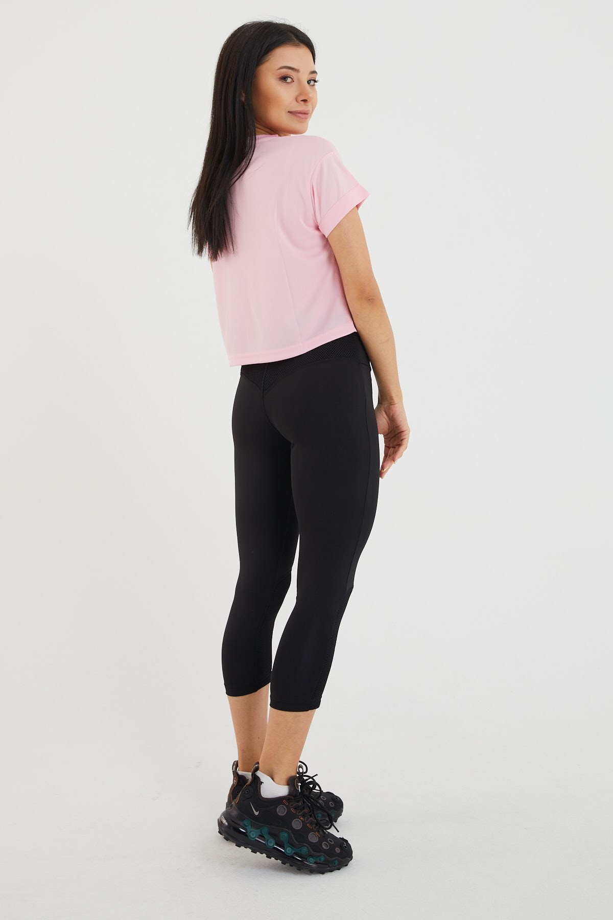 Gymwolves Kadın T-Shirt Crop | Pembe | Spor Tshirt |
