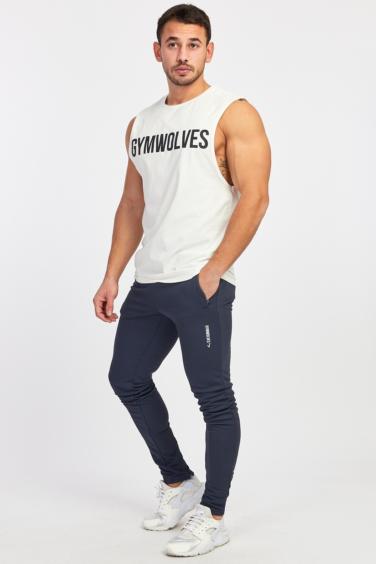 Gymwolves Erkek Spor Eşofmanı Koyu Gri | Workout Pants