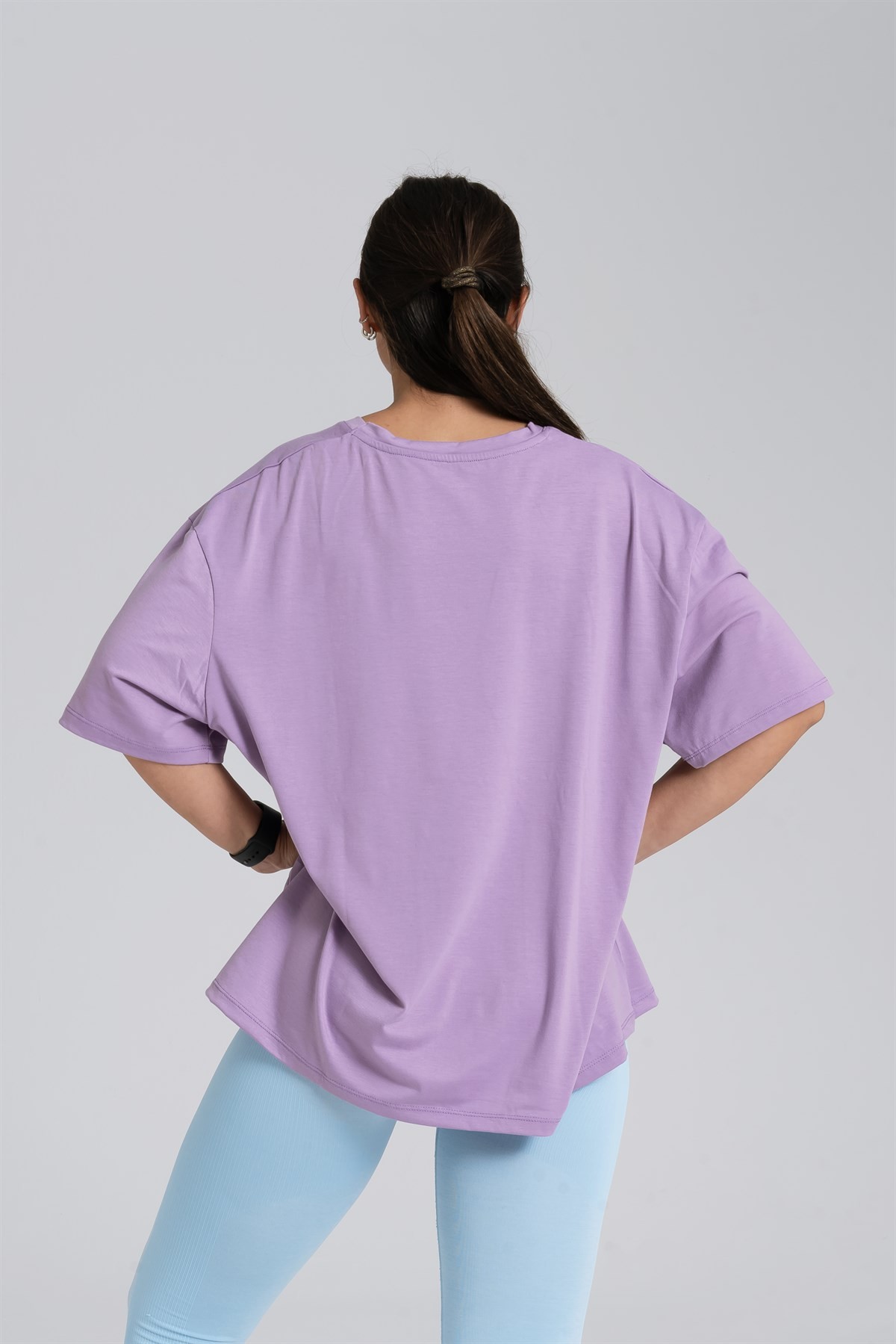 Gymwolves Oversize Kadın T-Shirt | Mor | Cotton Serisi |