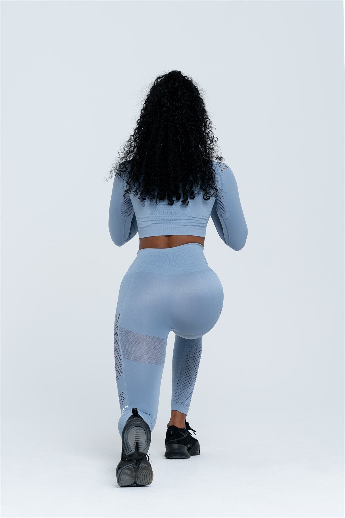 Gymwolves Dikişsiz Spor Tayt | Seamles Leggings | Açık Mavi | Aktive Power Serisi |