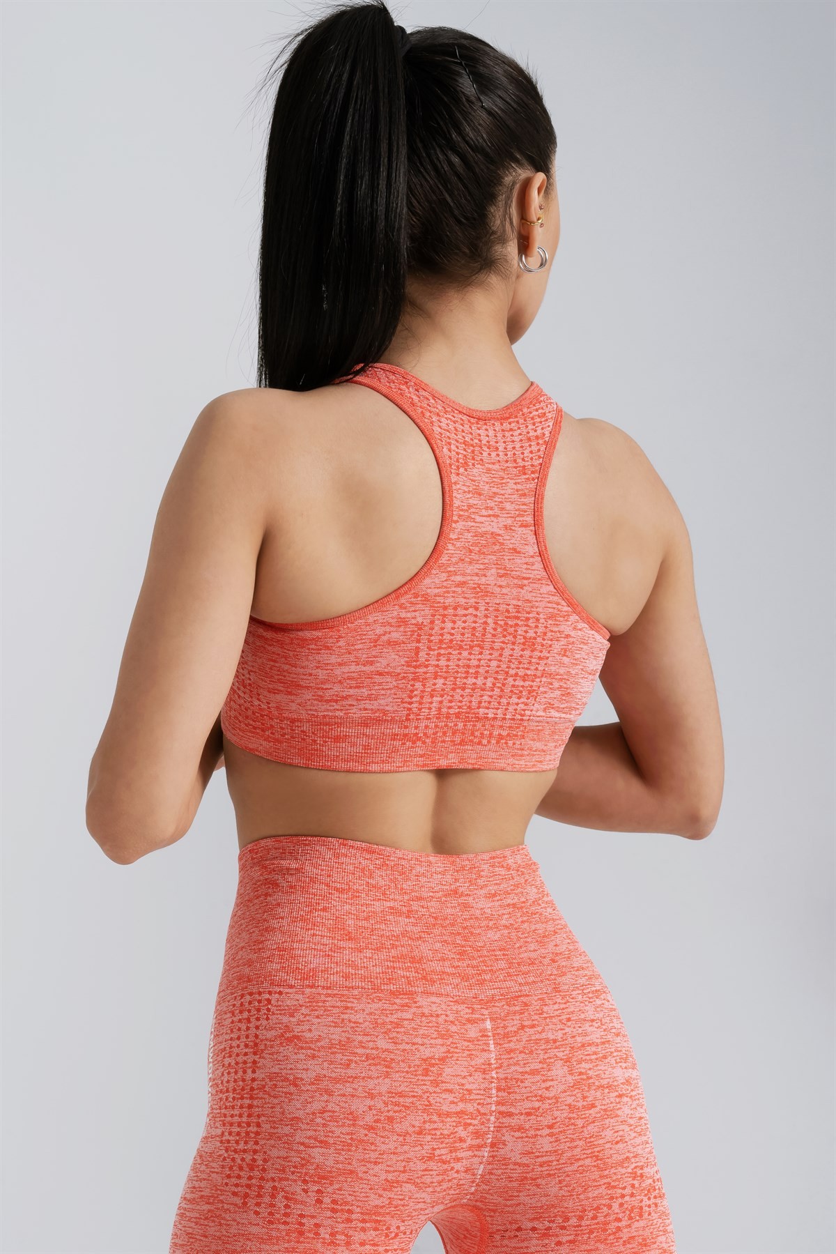 Gymwolves Dikişsiz Spor Sütyeni  | Seamless Bras | Turuncu | Activated Serisi |