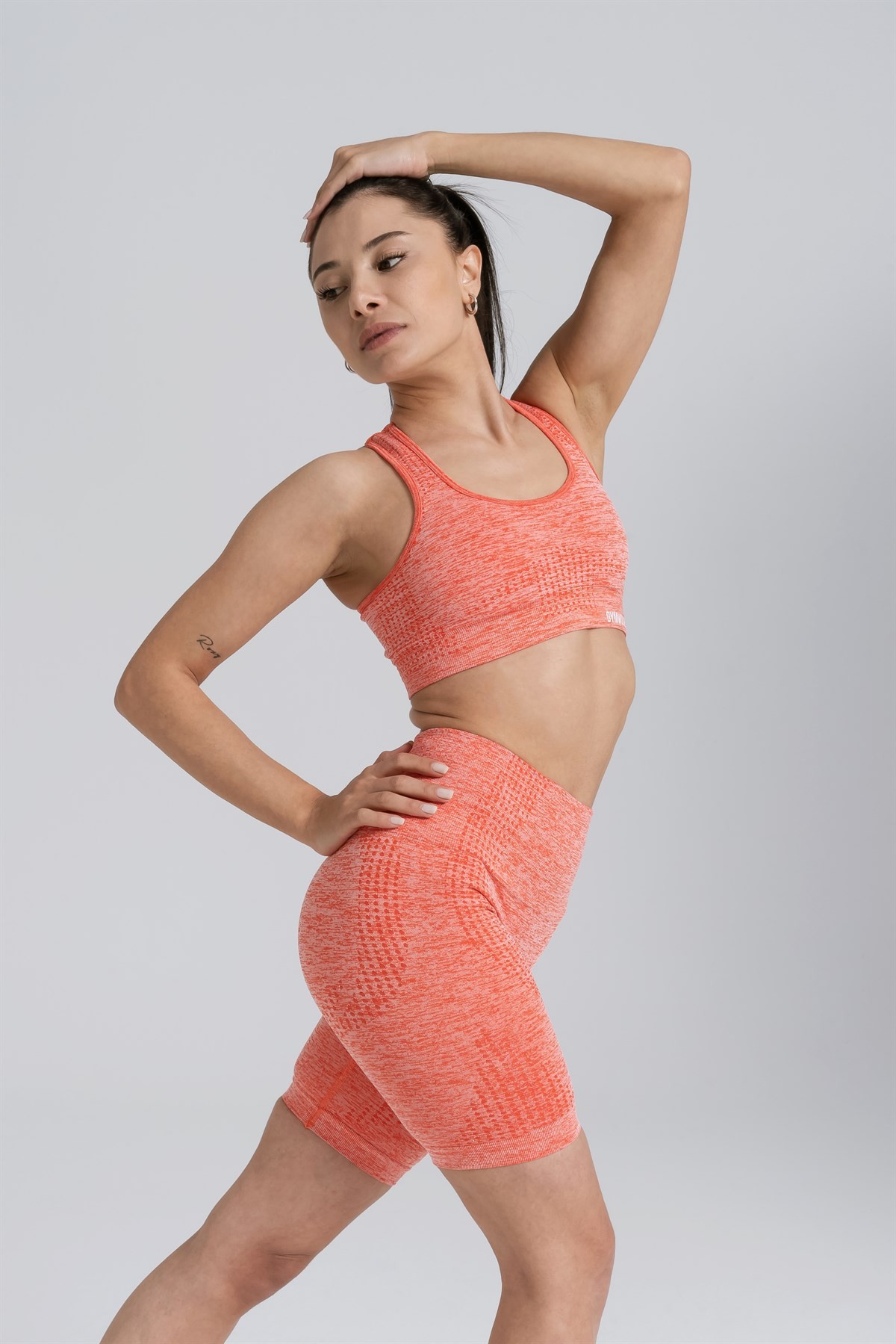 Gymwolves Dikişsiz Spor Sütyeni  | Seamless Bras | Turuncu | Activated Serisi |