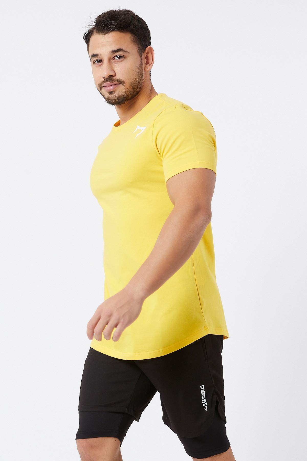Gymwolves  Erkek Spor T-Shirt  | Sarı | Workout Tanktop |