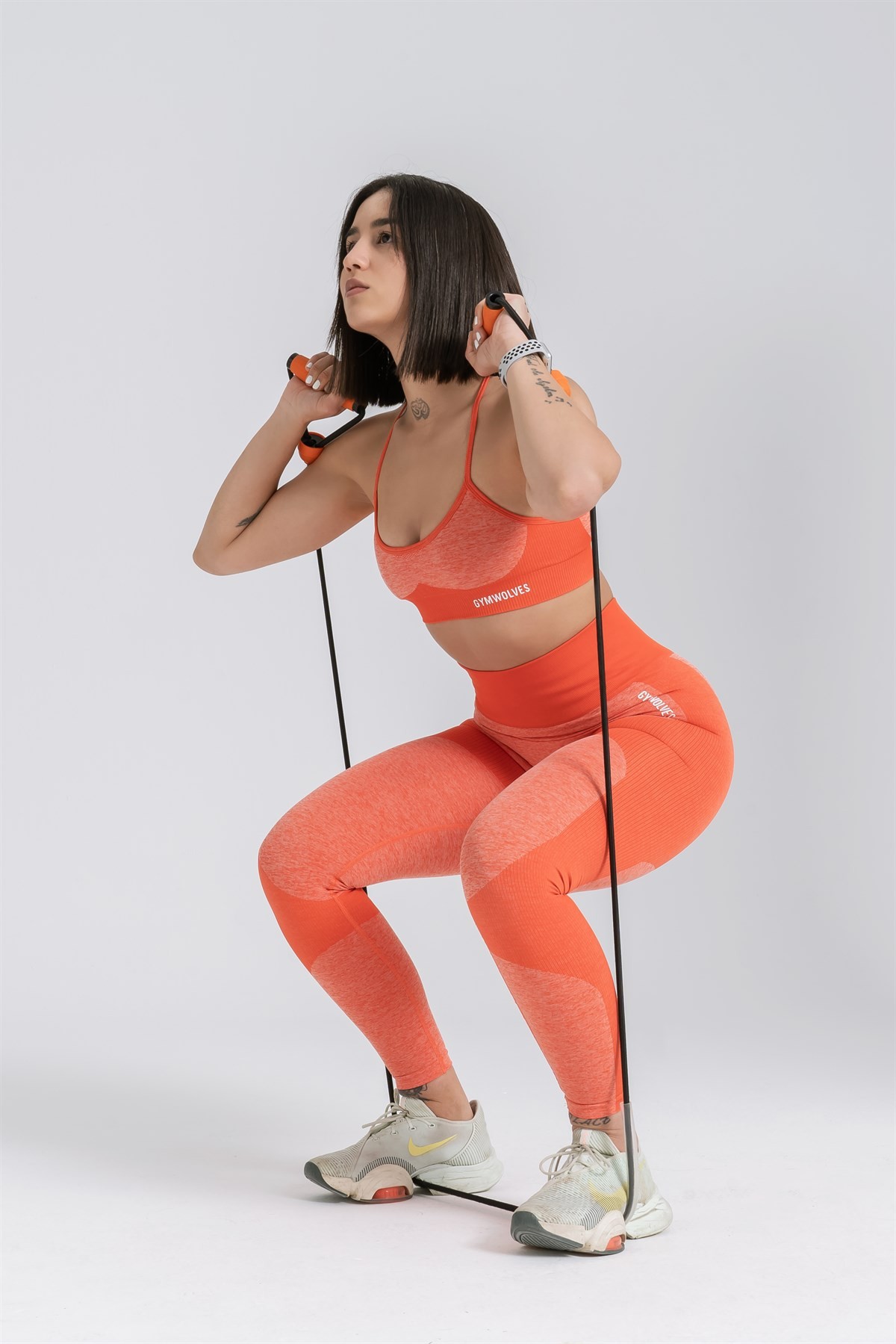 Gymwolves Dikişsiz Spor Sütyeni | Seamles Bras | Turuncu  | Strong Serisi |