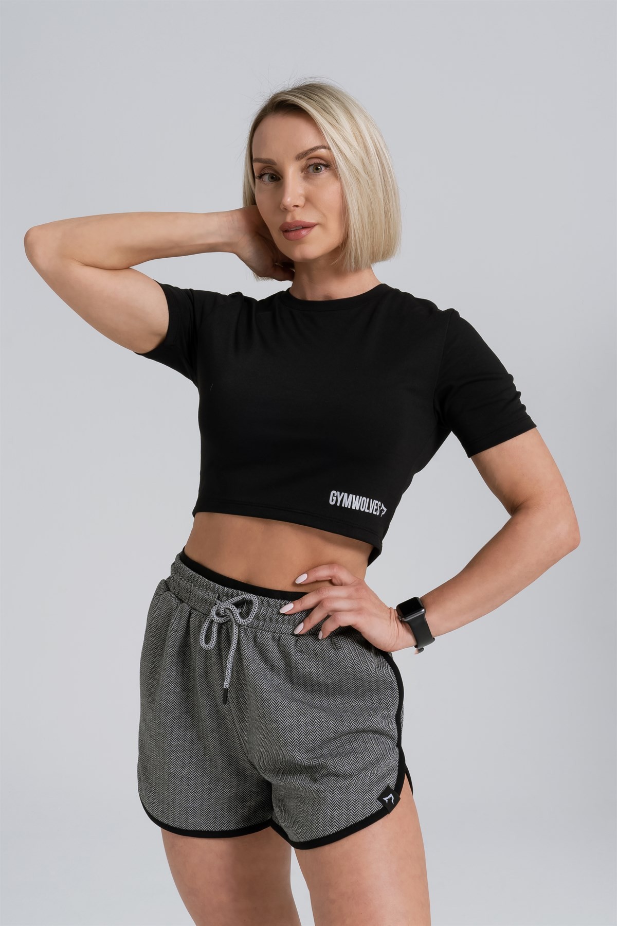 Gymwolves Kadın Spor Şort | Gri | Runner Serisi | Woman Sports Sorts