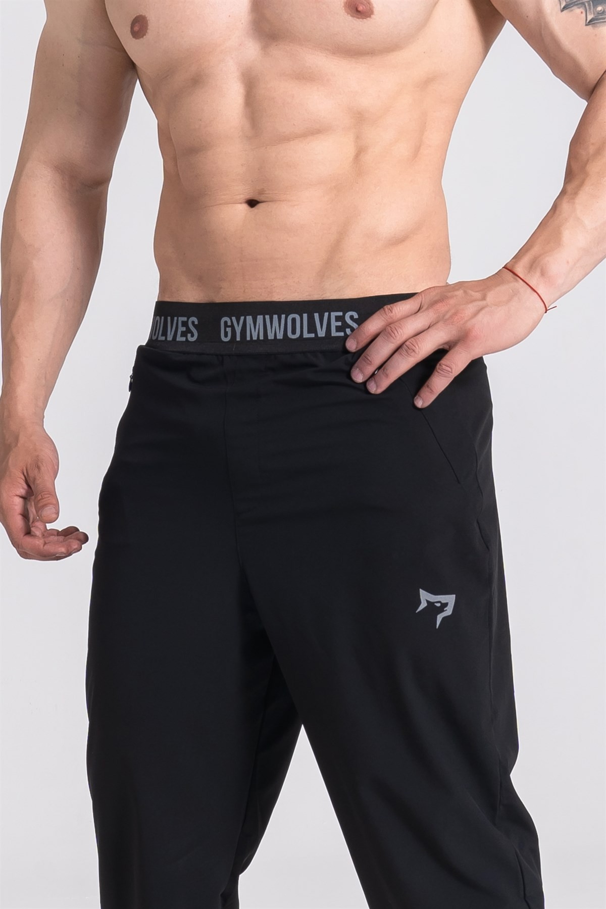 Gymwolves Erkek Spor Eşofmanı | Workout Pants | Siyah | Pro Serisi |