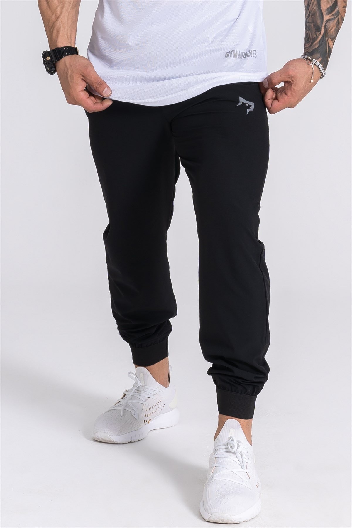 Gymwolves Erkek Spor Eşofmanı | Workout Pants | Siyah | Pro Serisi |