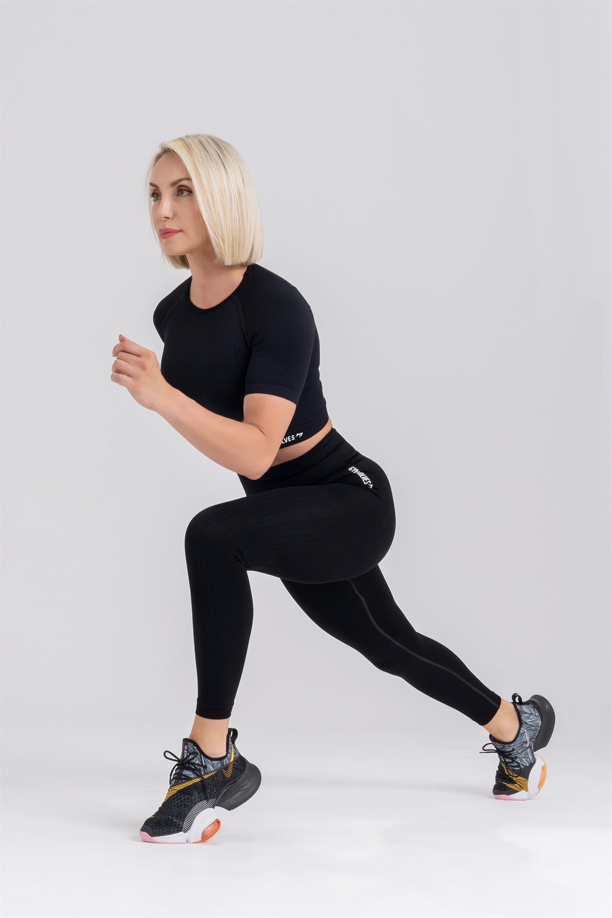 Gymwolves Dikişsiz Spor Tayt | Seamles Leggings | Siyah | Activated Serisi |