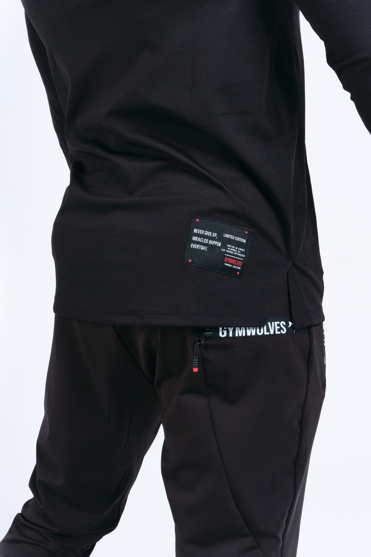 Gymwolves Erkek Spor Body | Gri | Uzun Kollu Spor T-Shirt  | AirPro Serisi |