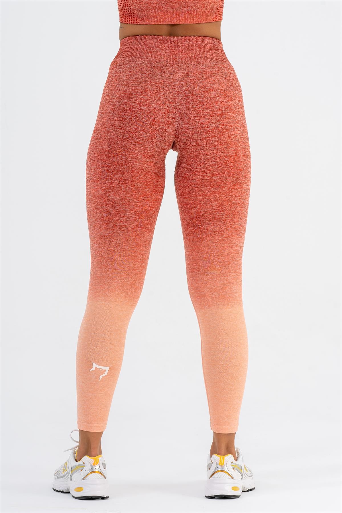 Gymwolves Dikişsiz Spor Tayt | Kırmızı | Seamles Leggings | Ombre Serisi |