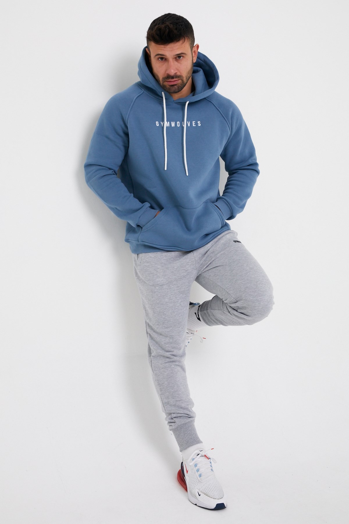 Gymwolves Erkek Spor Eşofmanı | Gri | Workout Pants |